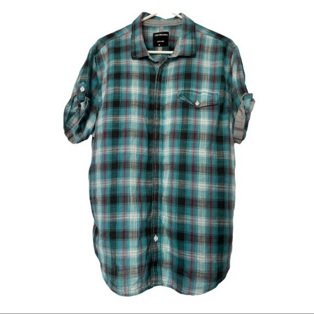 Calvin Klein Casual Button Shirt SZ XL GUC #6259